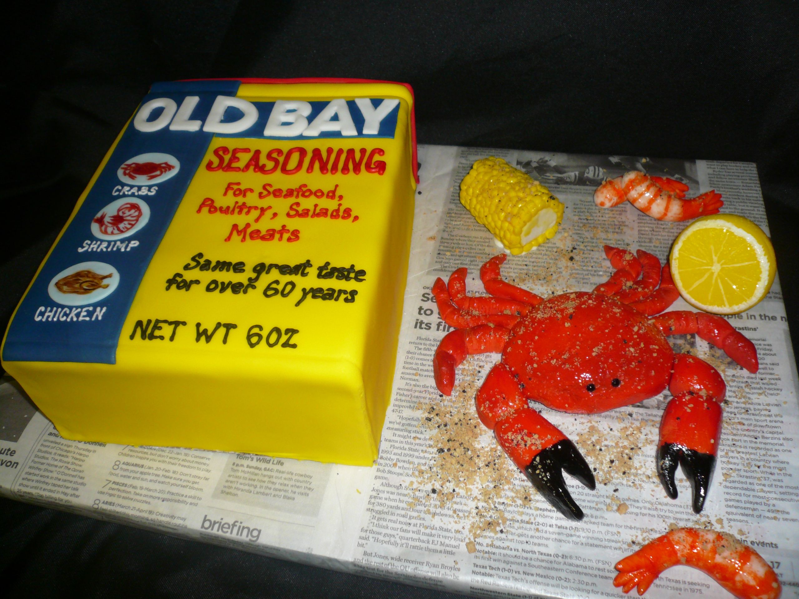 Crab Birthday Cake
 Party cakes in McKinney and Dallas Texas