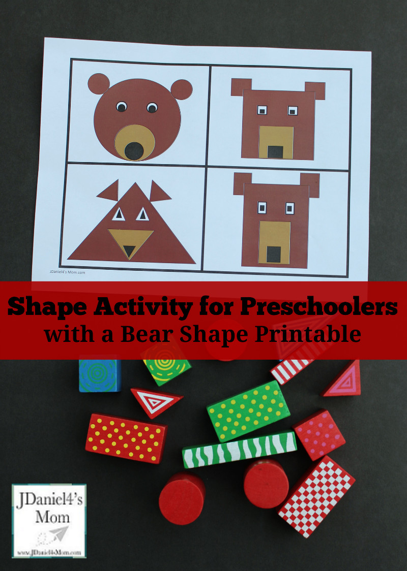 Craft Activity For Preschool
 Shape Activity for Preschoolers with a Bear Shape Printable