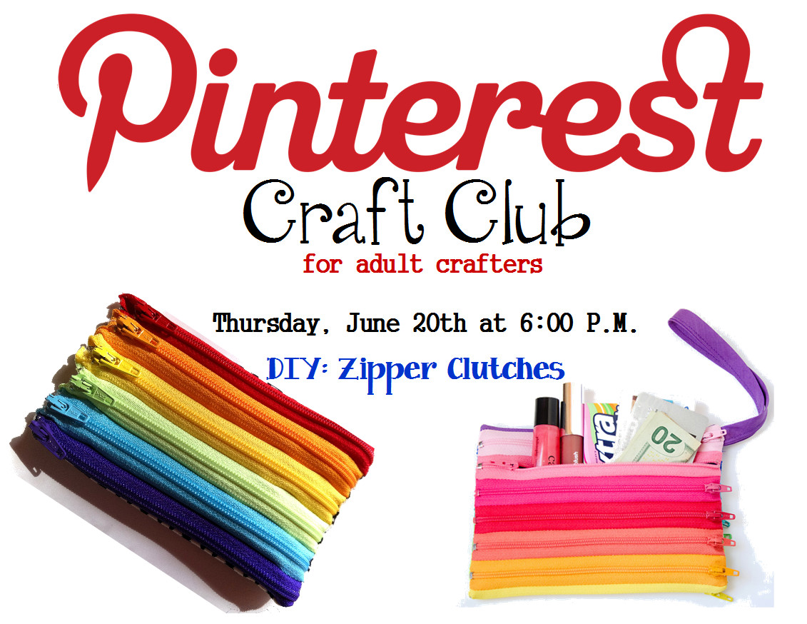 Craft Club Ideas For Adults
 Pinterest Craft Club for Adult Crafters DIY Zipper