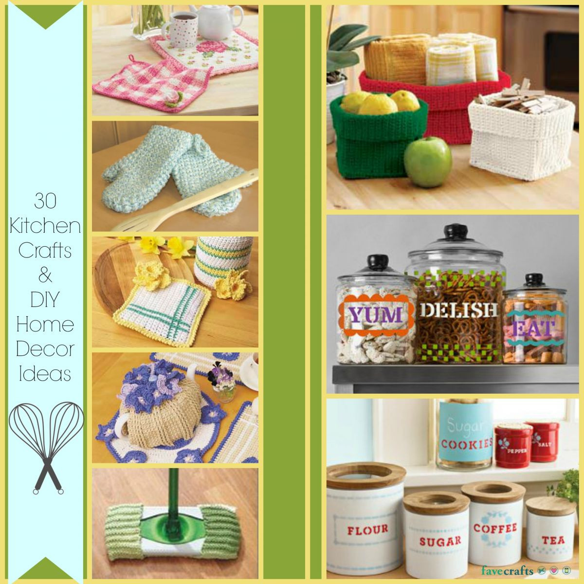 Craft Ideas For Home Decor
 30 Kitchen Crafts and DIY Home Decor Ideas