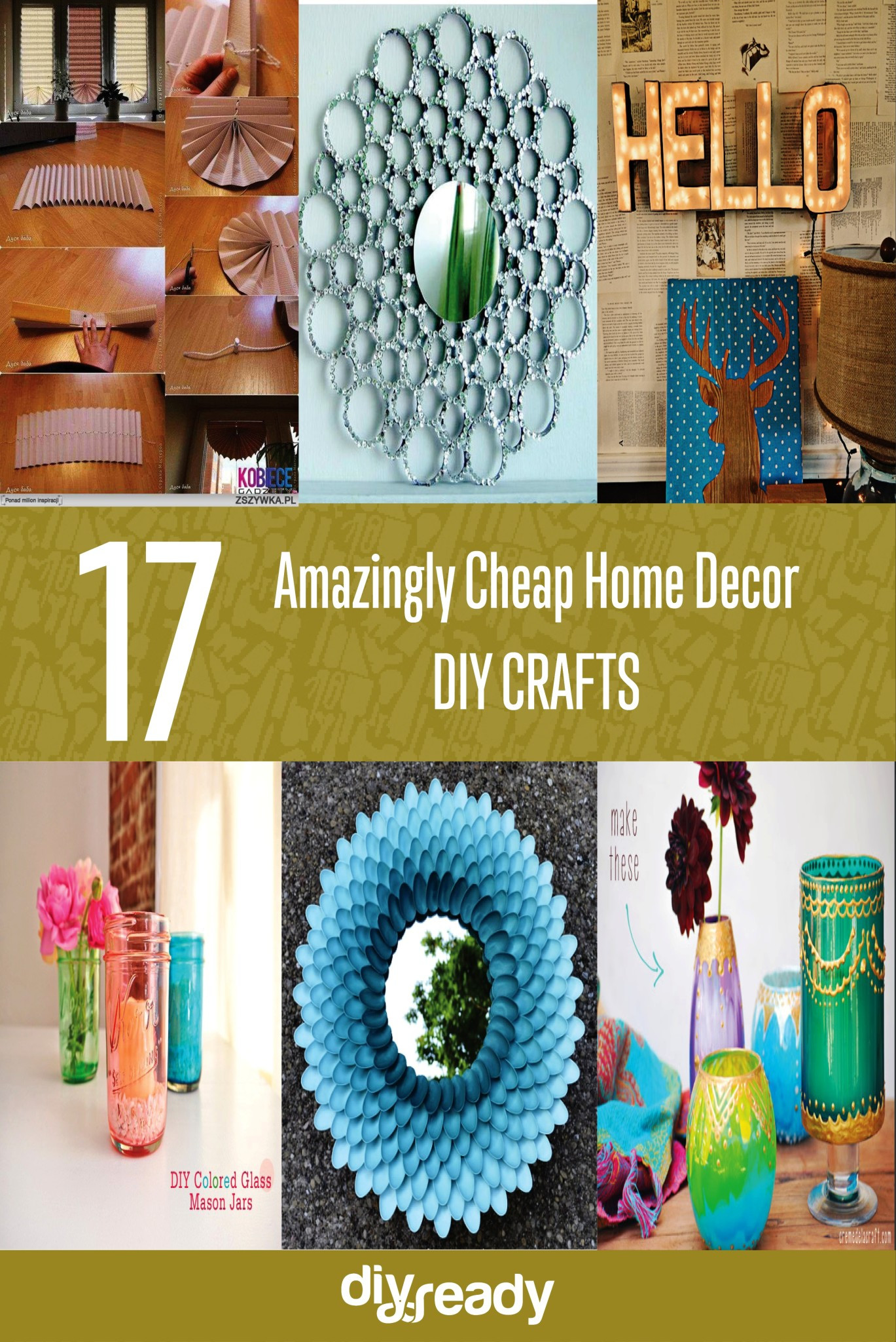Craft Ideas For Home Decor
 Cheap Home Decor Ideas DIY Projects Craft Ideas & How To’s