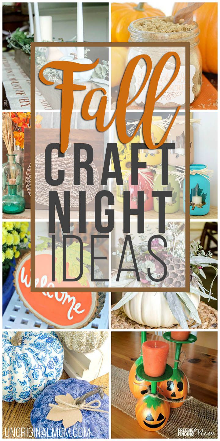 Craft Night Ideas For Adults
 Fall Craft Night Ideas