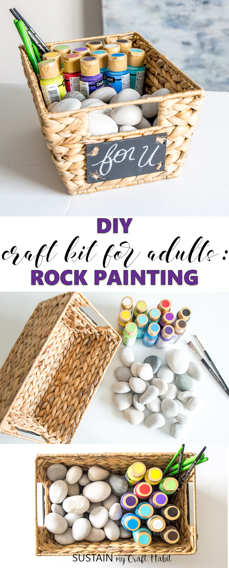 Crafting Kits For Adults
 Make your Own Craft Kit for Adults Rock Painting