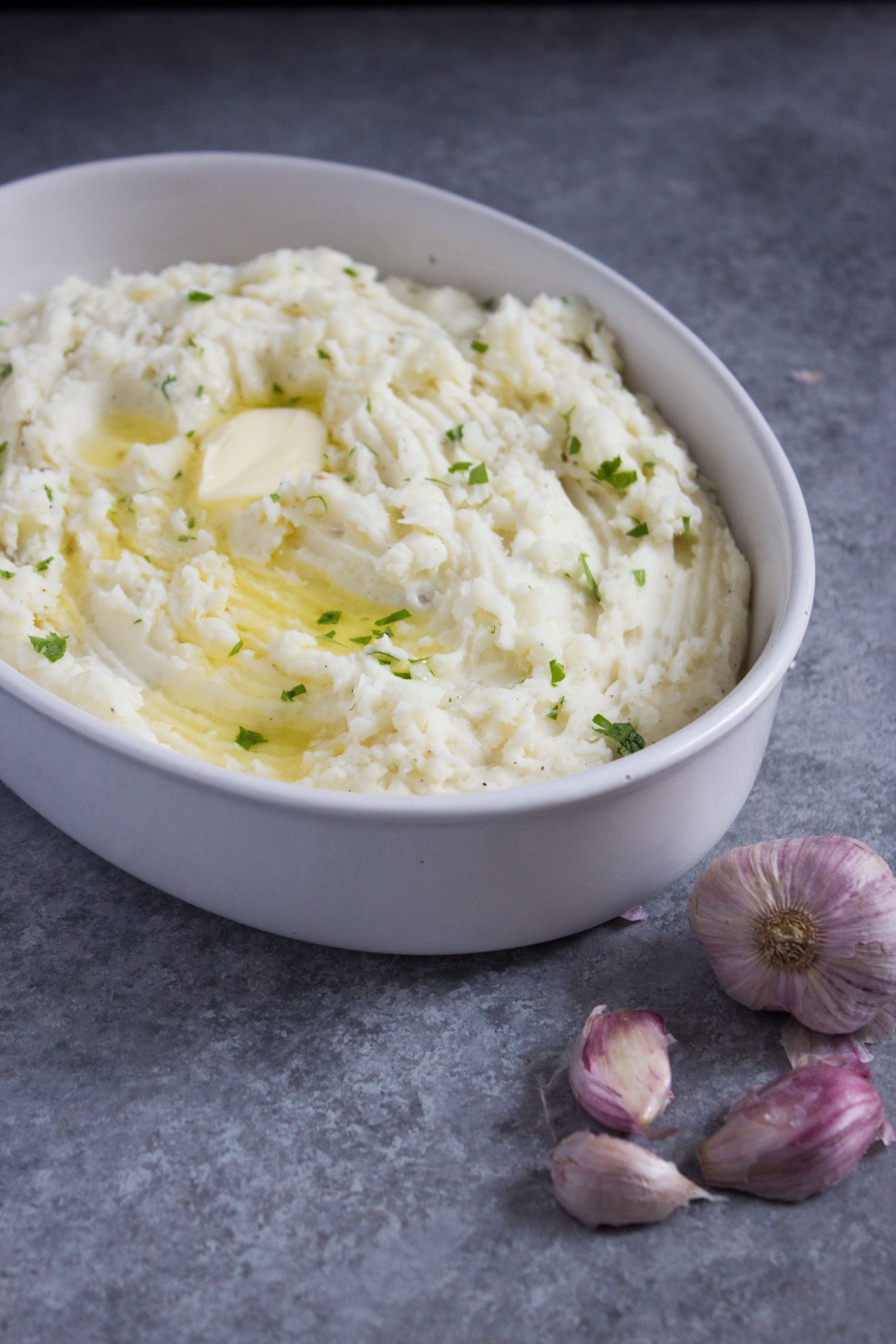 Cream Cheese Mashed Potatoes
 Garlic Cream Cheese Mashed Potatoes