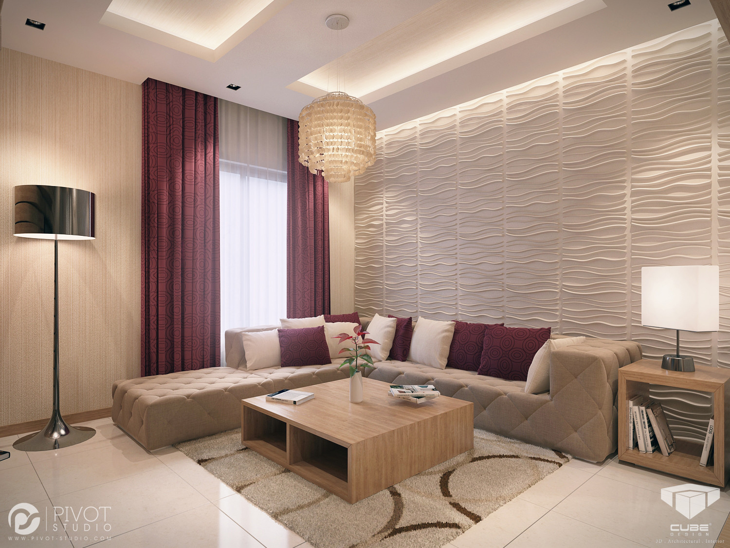 Cream Living Room Ideas
 Cream burgundy living room