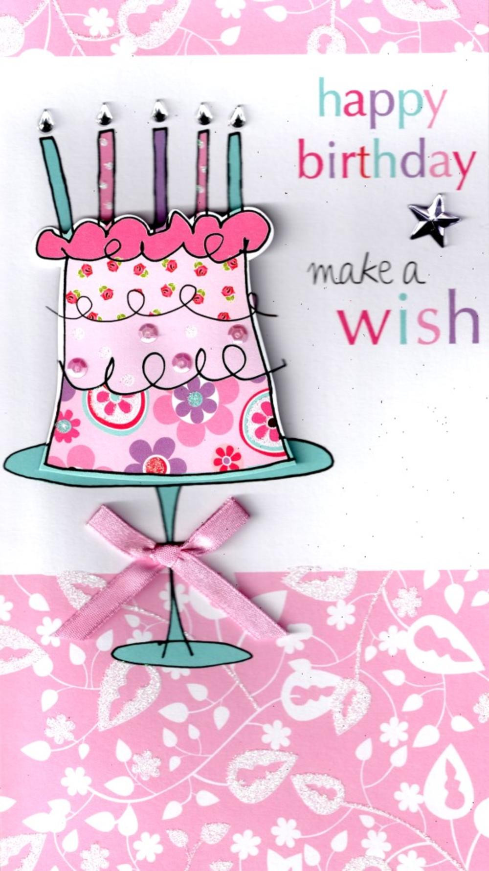 Create Birthday Card
 Make A Wish Happy Birthday Greeting Card