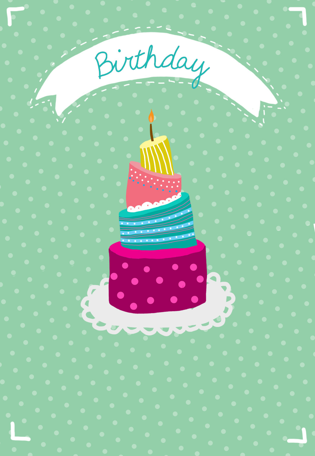 Create Birthday Cards Online
 Four Tier Cake Birthday Card