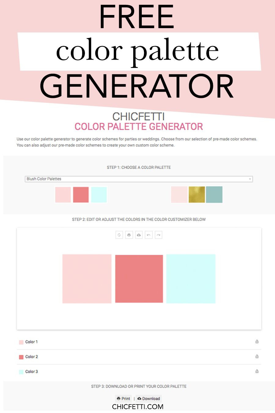 Create Wedding Color Palette
 Color Palette Generator