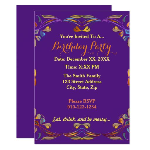 Create Your Own Birthday Invitation
 Create Your Own Colorful Birthday Party Invitation