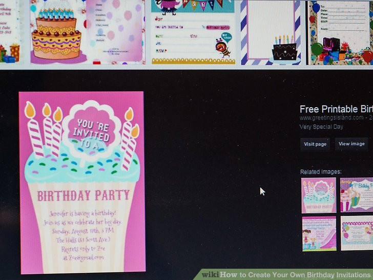 Create Your Own Birthday Invitation
 3 Ways to Create Your Own Birthday Invitations wikiHow