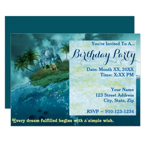 Create Your Own Birthday Invitation
 Create Your Own Fantasy Birthday Party Invitation