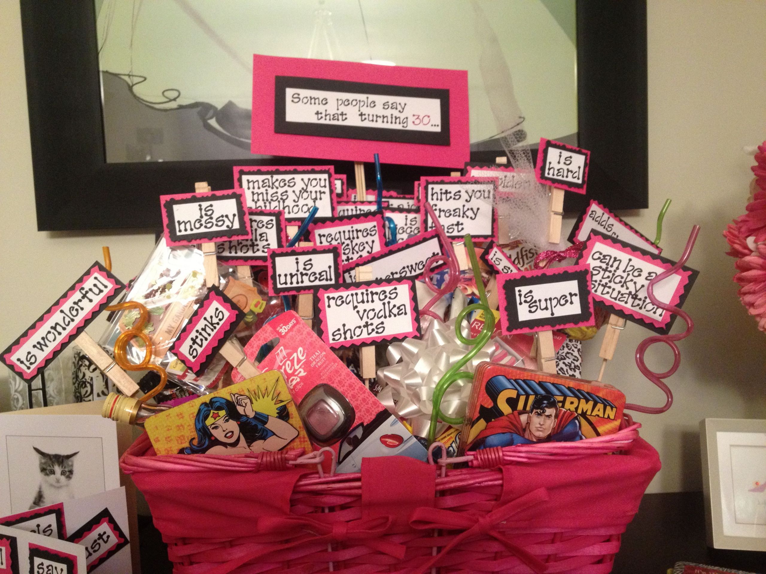 Creative 30th Birthday Gift Ideas For Her
 Turning 30 Birthday Basket