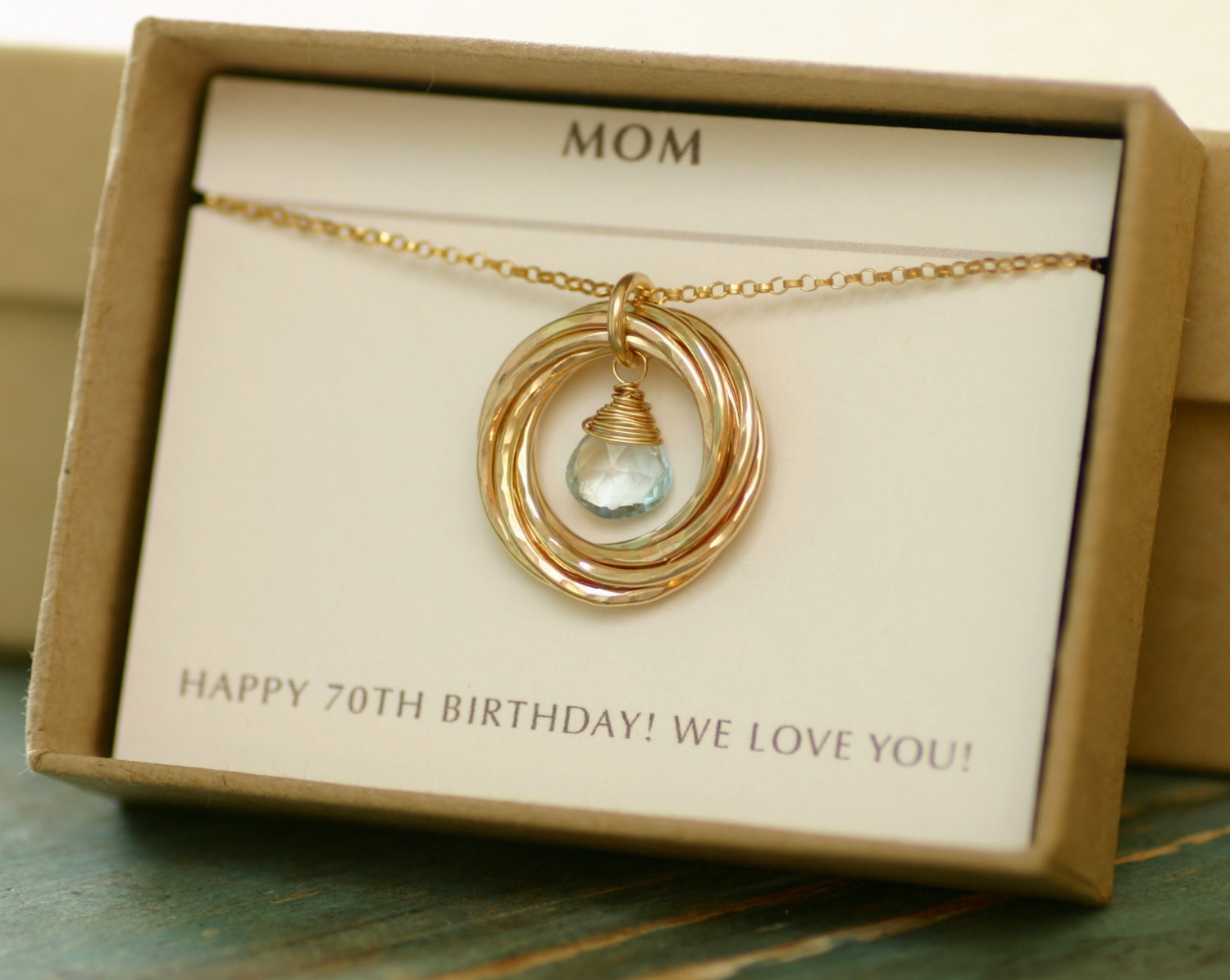 Creative 70Th Birthday Gift Ideas For Mom
 70th birthday t for mom jewelry for grandma t blue