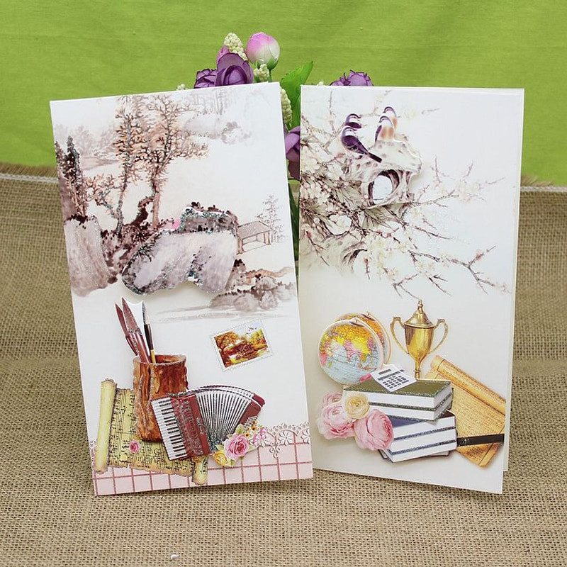 Creative Birthday Cards
 16 pieces lot New Arrival Creative Beautiful Scenery