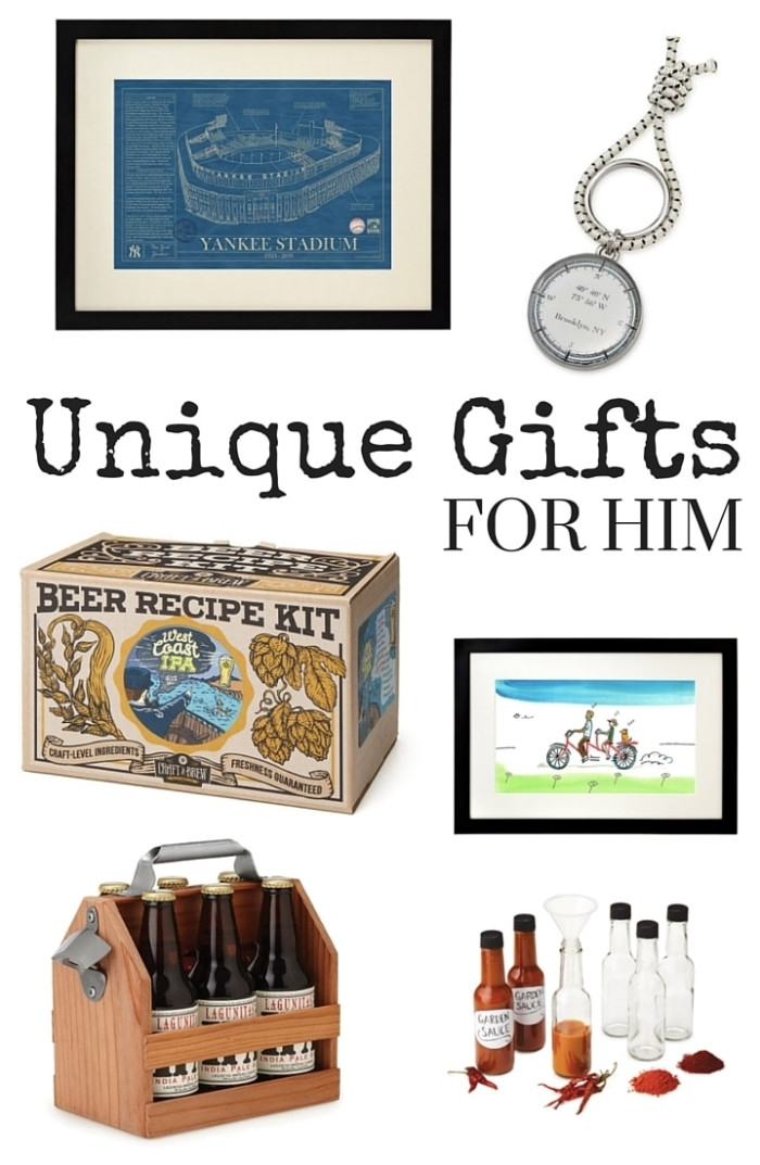 Creative Birthday Gifts For Him
 Unique Gifts for Him Typically Simple