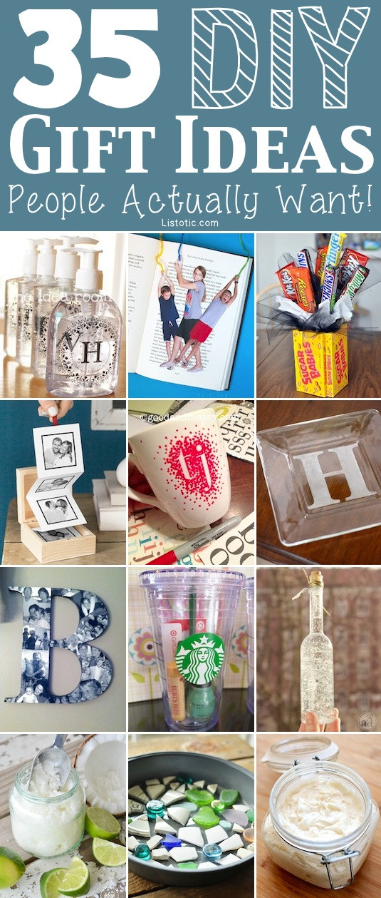 Creative DIY Gifts
 35 Easy DIY Gift Ideas People Actually Want for