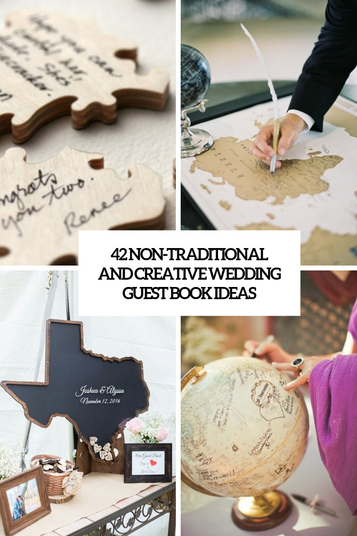 Creative Wedding Guest Book Ideas
 42 Non Traditional And Creative Wedding Guest Book Ideas