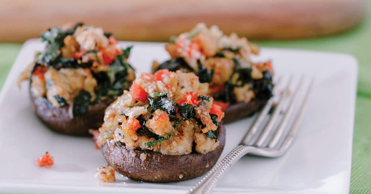 Crimini Mushrooms Recipe
 Stuffed Crimini Mushrooms with Kale and Sausage