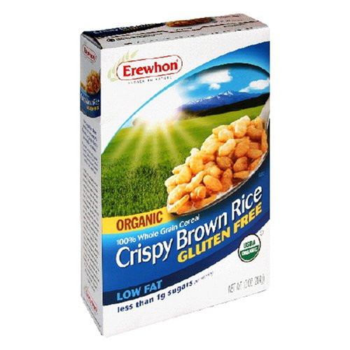 Crispy Brown Rice Cereal
 Erewhon Crispy Brown Rice Cereal Gluten Free Organic 10