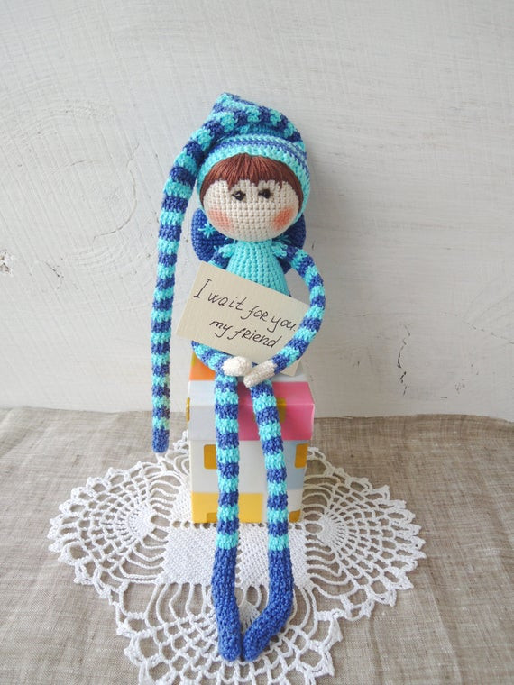 Crochet Gifts For Kids
 Items similar to Christmas t ideas Cute Elf Shelf Doll