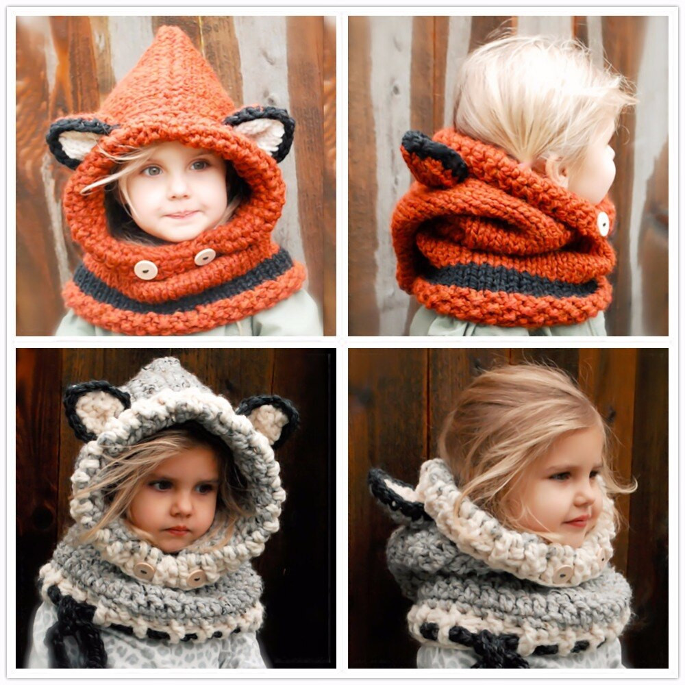 Crochet Gifts For Kids
 Fashion Winter Crochet Children Hat Neck Warmer Wrap Scarf