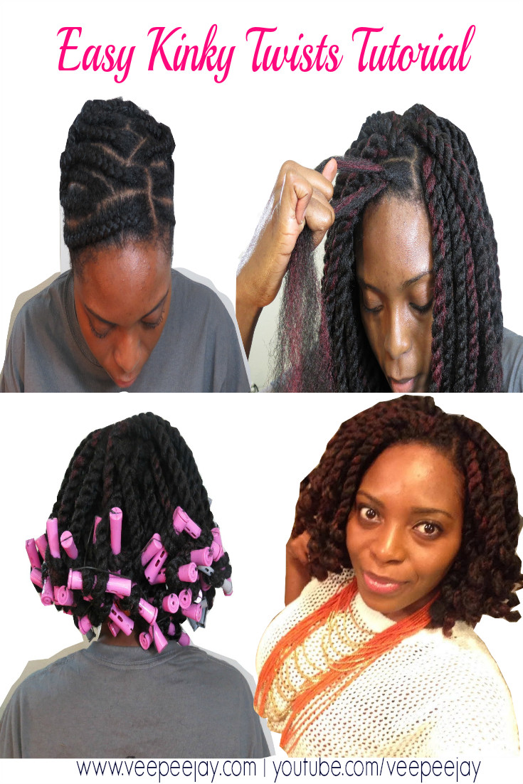 Crochet Twist Hairstyle Tutorial
 Easy Kinky Twists Tutorial using Crochet Braids VeePeeJay