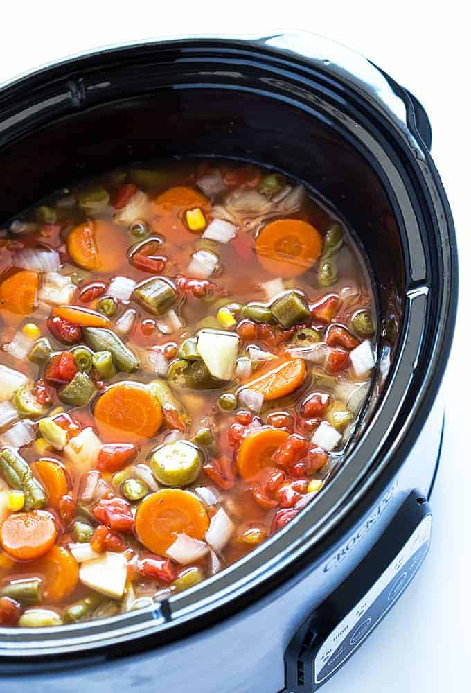 Crock Pot Recipes Vegetarian
 Easy Crock Pot Ve able Soup