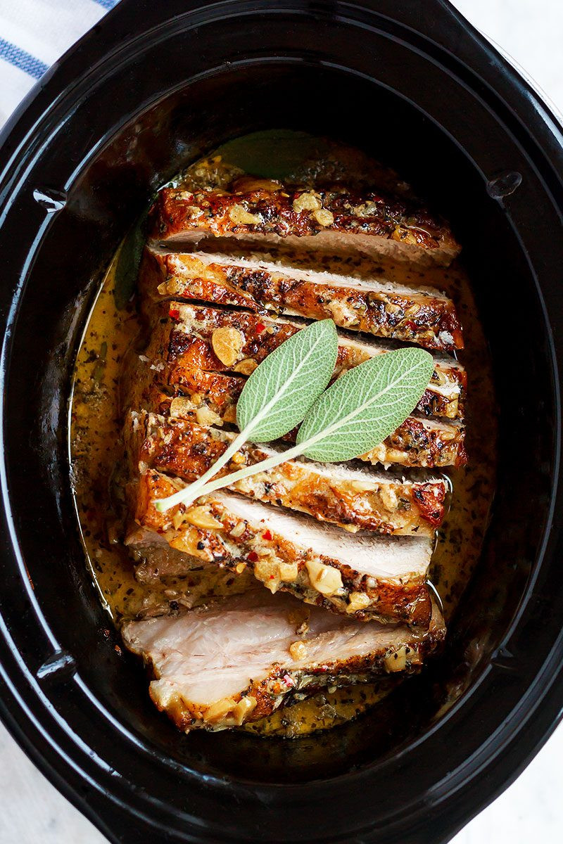 Crockpot Recipe Pork Loin
 Crockpot Pork Loin in Creamy Garlic Sauce — Eatwell101