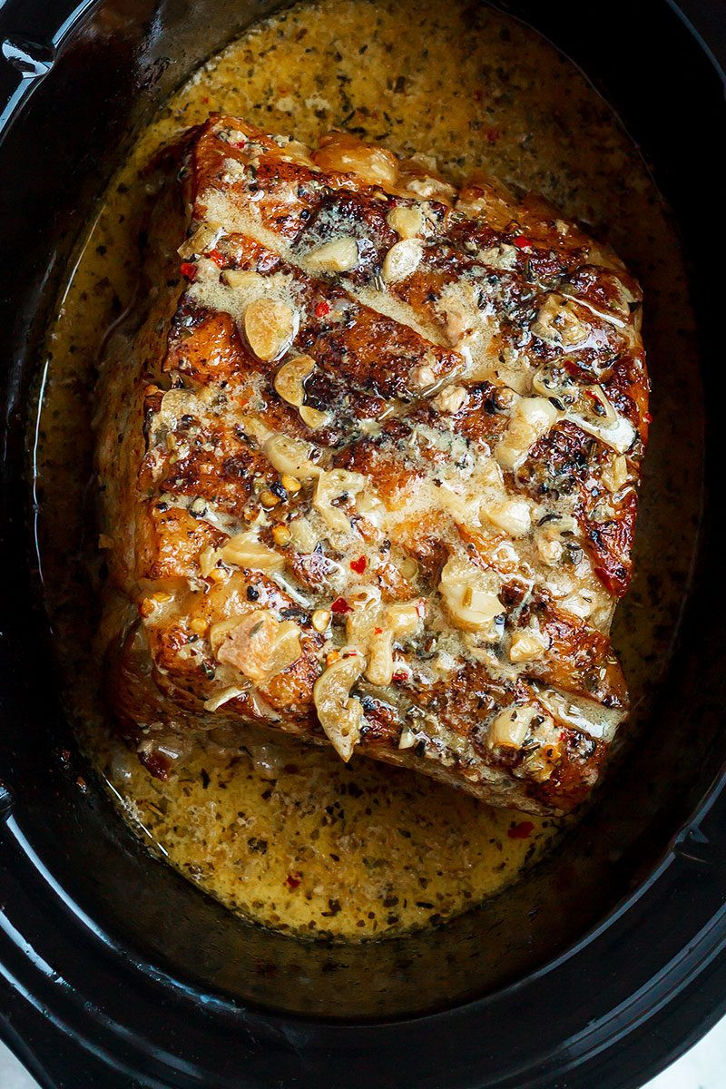 Crockpot Recipe Pork Loin
 Crockpot Pork Loin in Creamy Garlic Sauce — Eatwell101