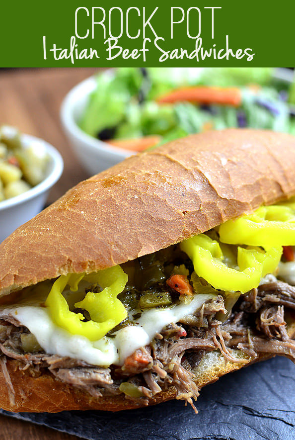 Crockpot Roast Beef Sandwiches Recipe
 Crock Pot Italian Beef Sandwiches Iowa Girl Eats