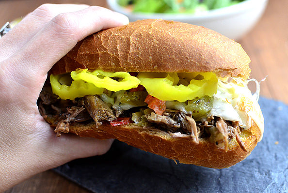 Crockpot Roast Beef Sandwiches Recipe
 Crock Pot Italian Beef Sandwiches Video Iowa Girl Eats