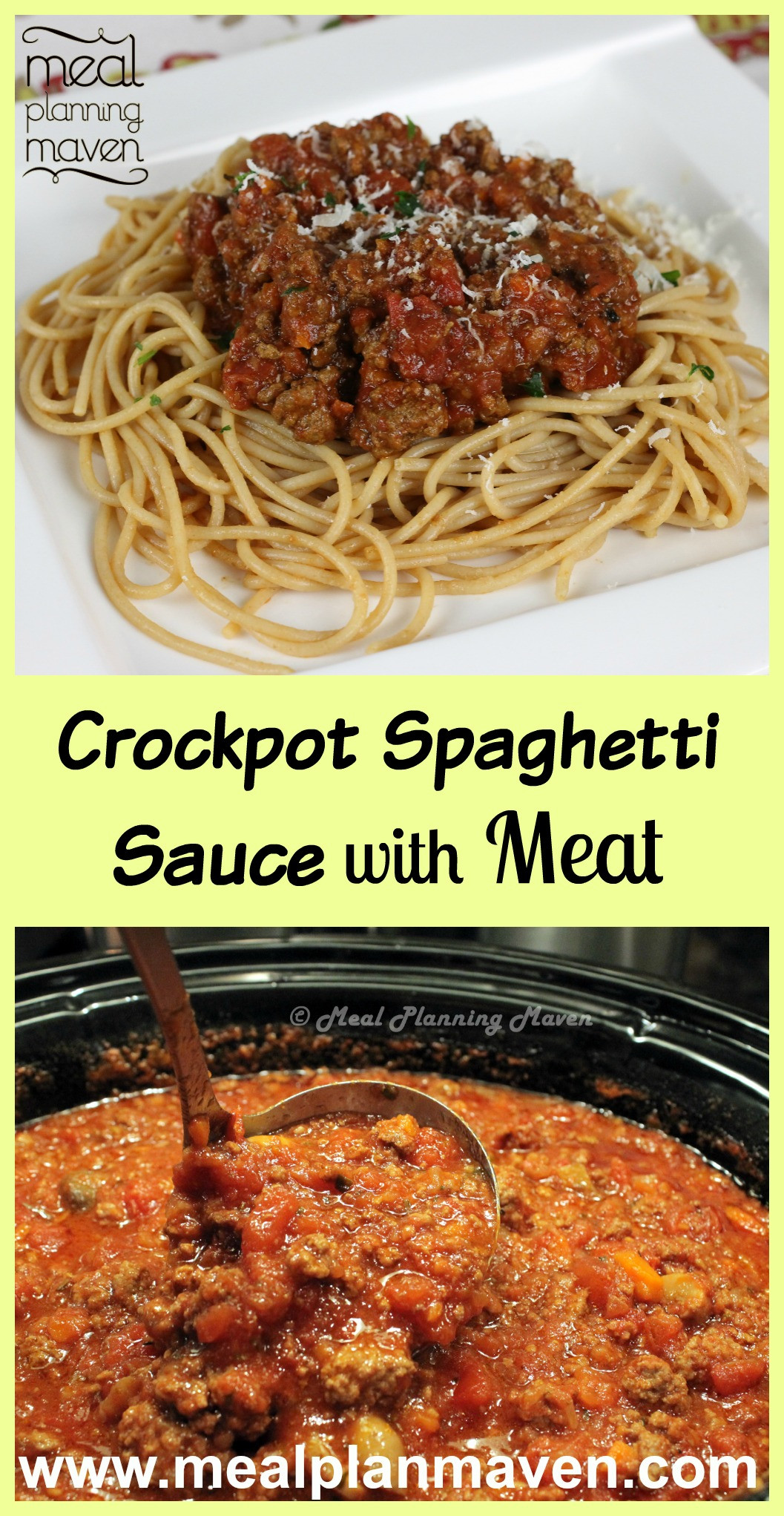 Crockpot Spaghetti Sauce
 Crockpot Spaghetti Sauce with Meat