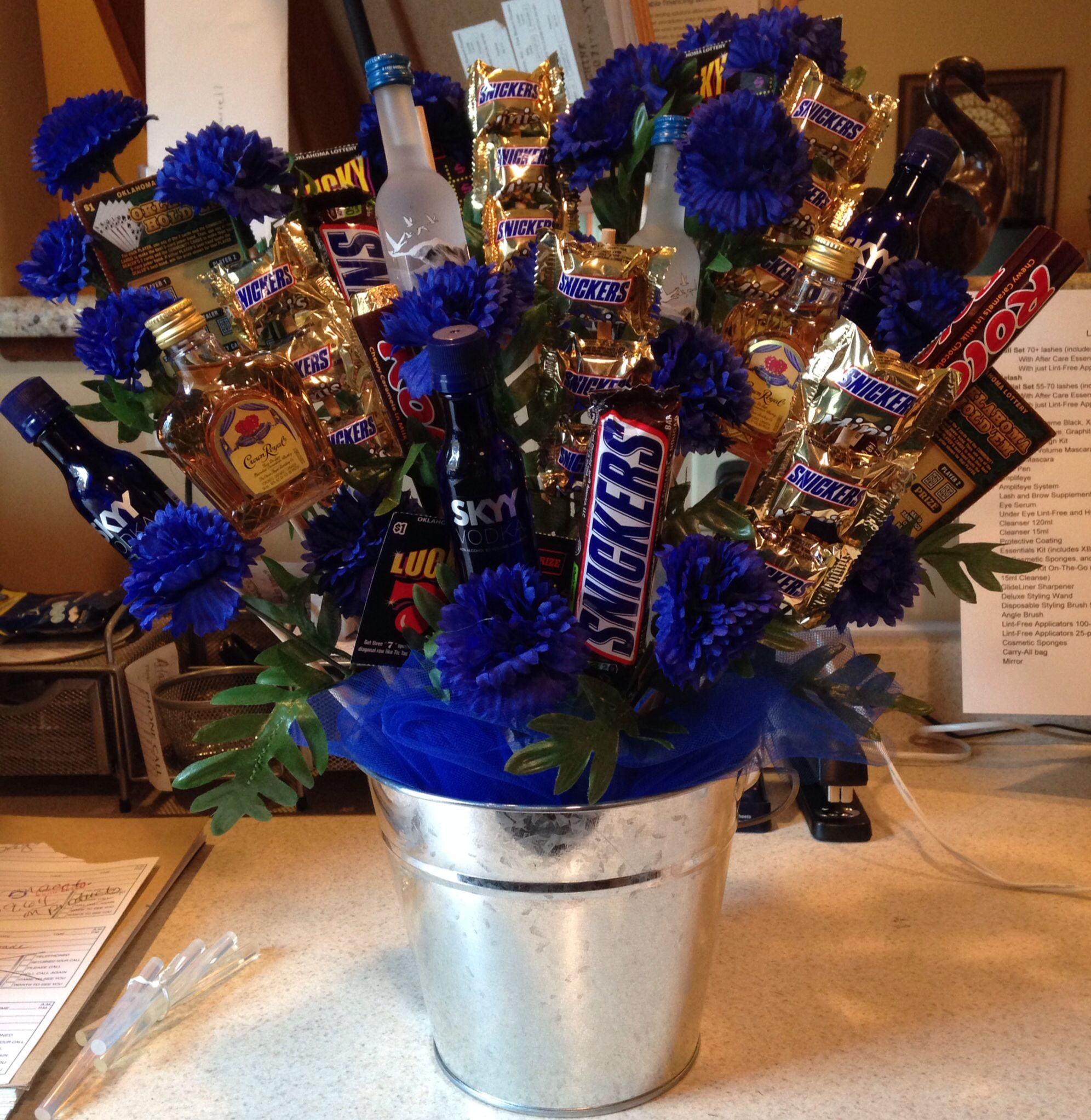 Crown Royal Gift Basket Ideas
 Man bouquet Birthday valentines day anniversary Father