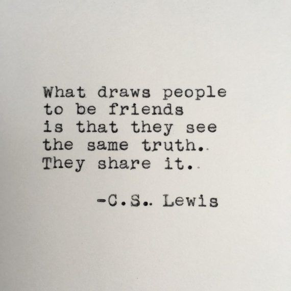 Cs Lewis Quotes On Friendship
 C S Lewis Friendship Quote Typed on Typewriter