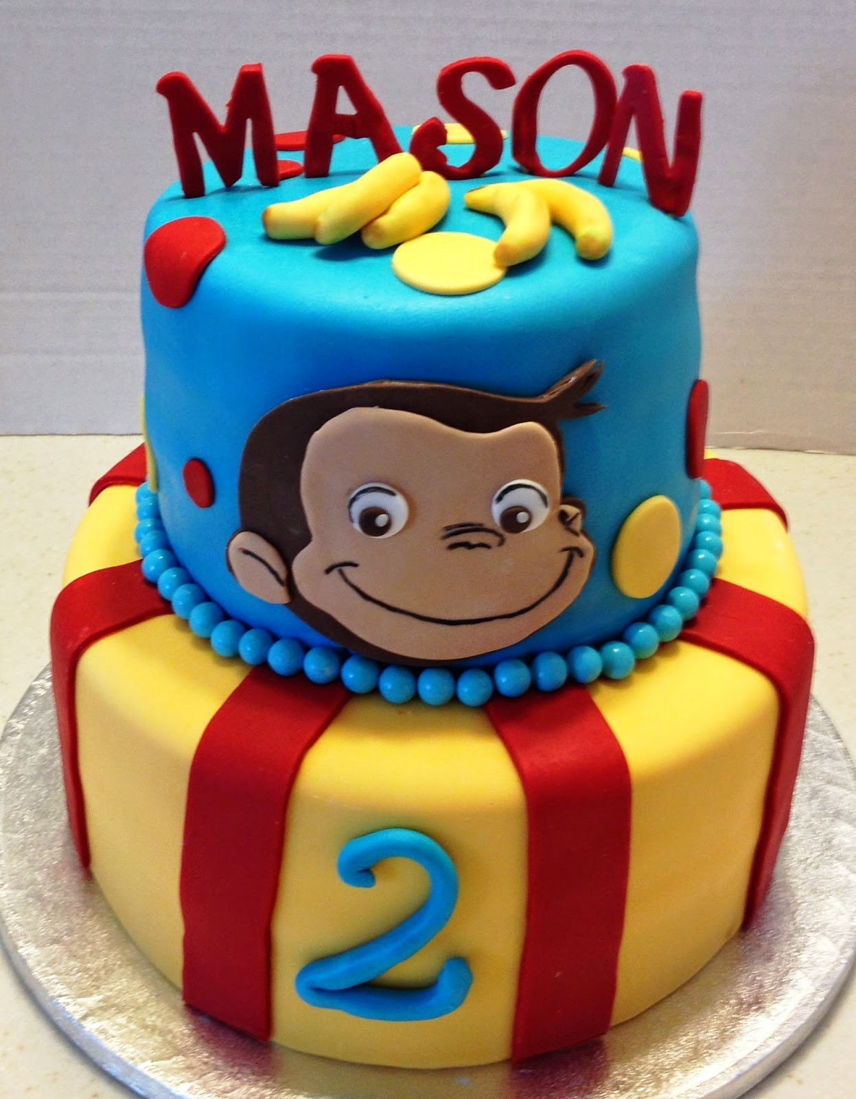 Curious George Birthday Cakes
 MaryMel Cakes A Curious George 2nd Birthday