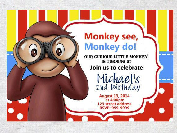 Curious George Birthday Invitation
 Curious George Birthday Invitations – FREE Printable