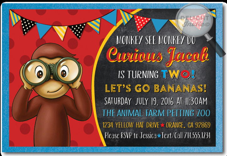 Curious George Birthday Invitation
 Curious George Birthday Invitations – FREE Printable