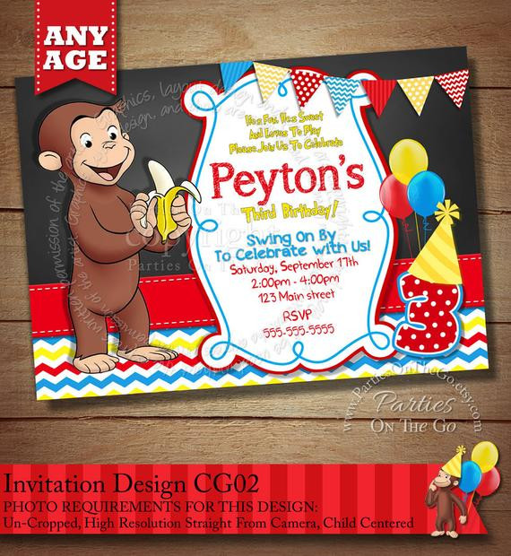 Curious George Birthday Invitation
 Unavailable Listing on Etsy