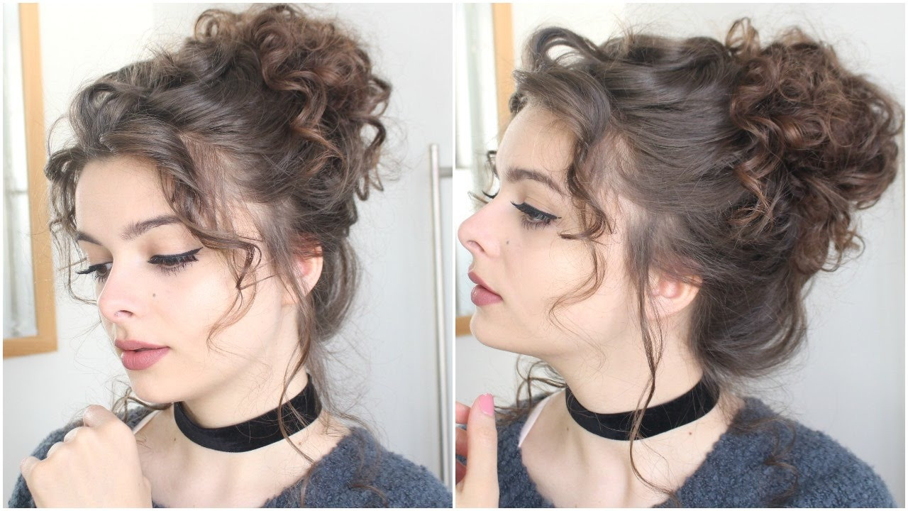 Curly Bun Hairstyles
 Giant Messy Curly Bun