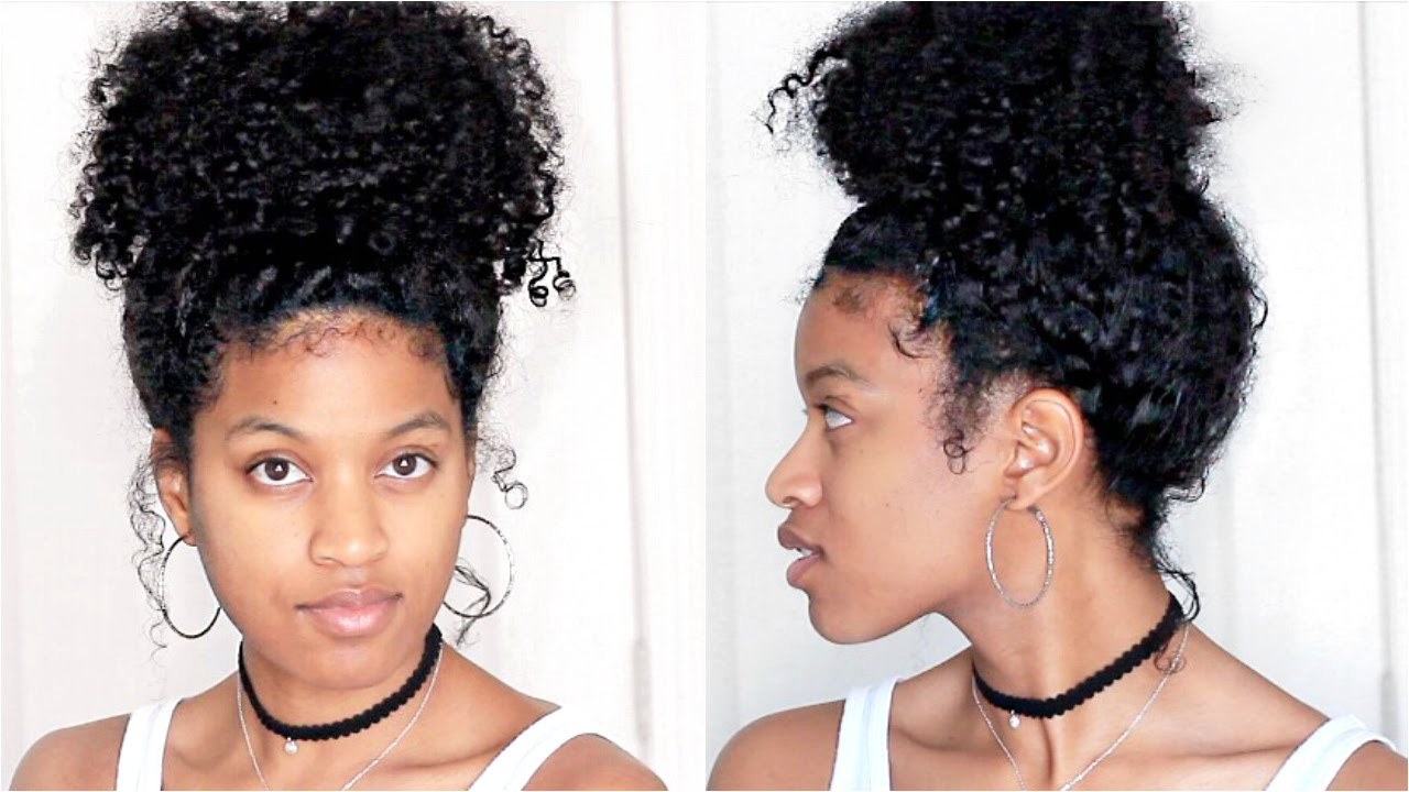 Curly Bun Hairstyles
 Big Messy Curly Bun Tutorial on Natural Hair