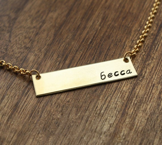 Custom Bar Necklace
 Jewelry Personalize Bar Necklace Personalized by
