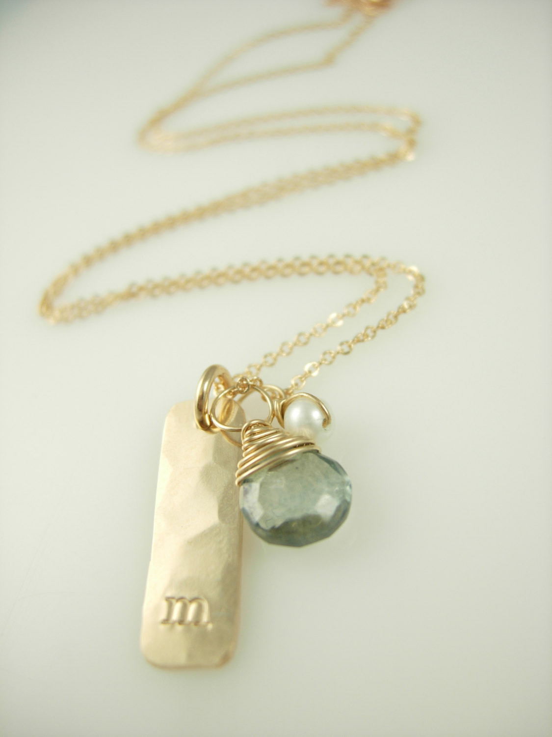 Custom Bar Necklace
 Personalized Initial Necklace Personalized Gold Bar Necklace
