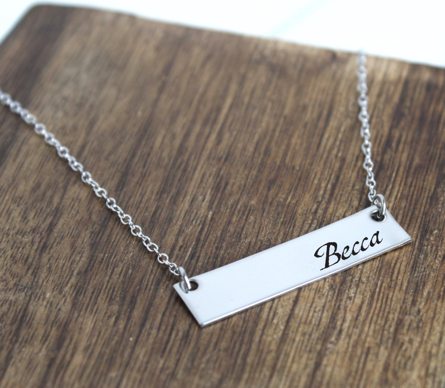 Custom Bar Necklace
 Personalized Bar Necklace Jewelry Personalize by