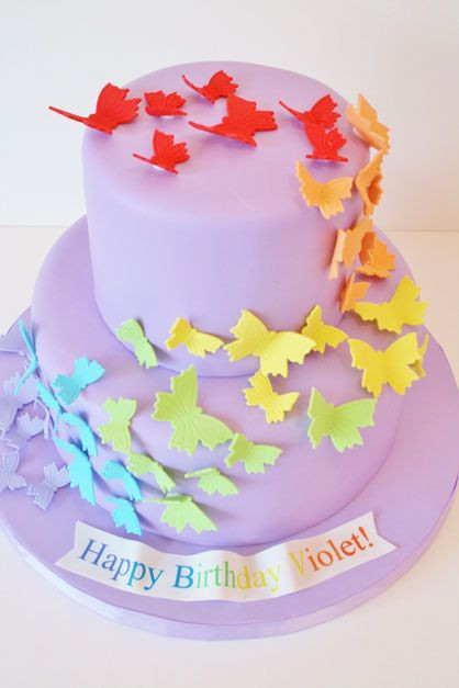 Custom Birthday Cakes Nyc
 Birthday Cakes NYC Rainbow Butterfly Custom Cakes