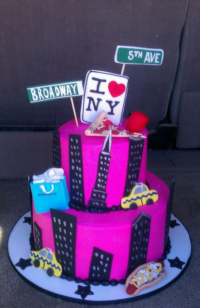 Custom Birthday Cakes Nyc
 New York theme birthday cake