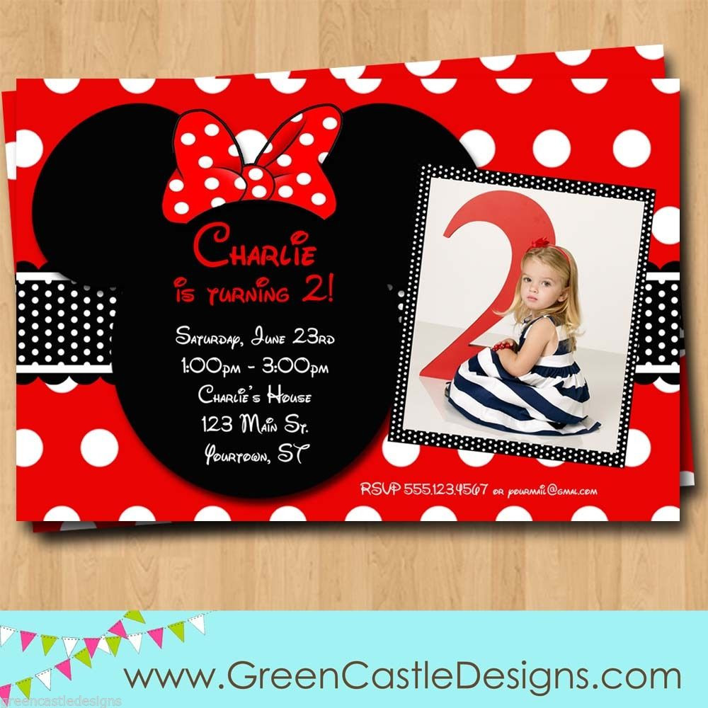 Custom Minnie Mouse Birthday Invitations
 FREE Customized Minnie Mouse Birthday Invitations Template