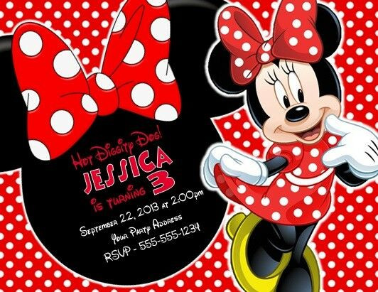 Custom Minnie Mouse Birthday Invitations
 Minnie Mouse Birthday Party Invitations Invites