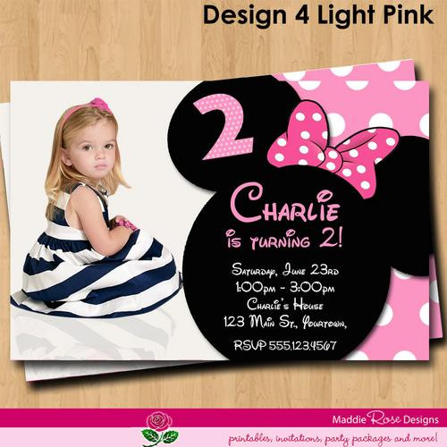 Custom Minnie Mouse Birthday Invitations
 Minnie Mouse Birthday Invitations Personalized