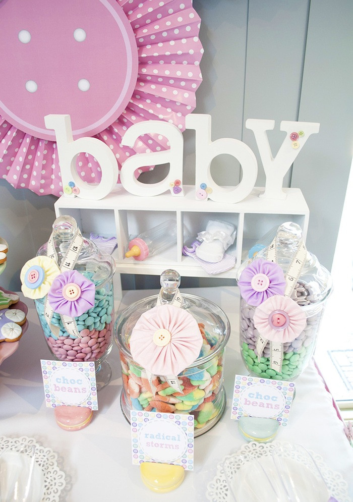 Cute Baby Shower Decoration Ideas
 Kara s Party Ideas Cute as a Button Baby Shower Party