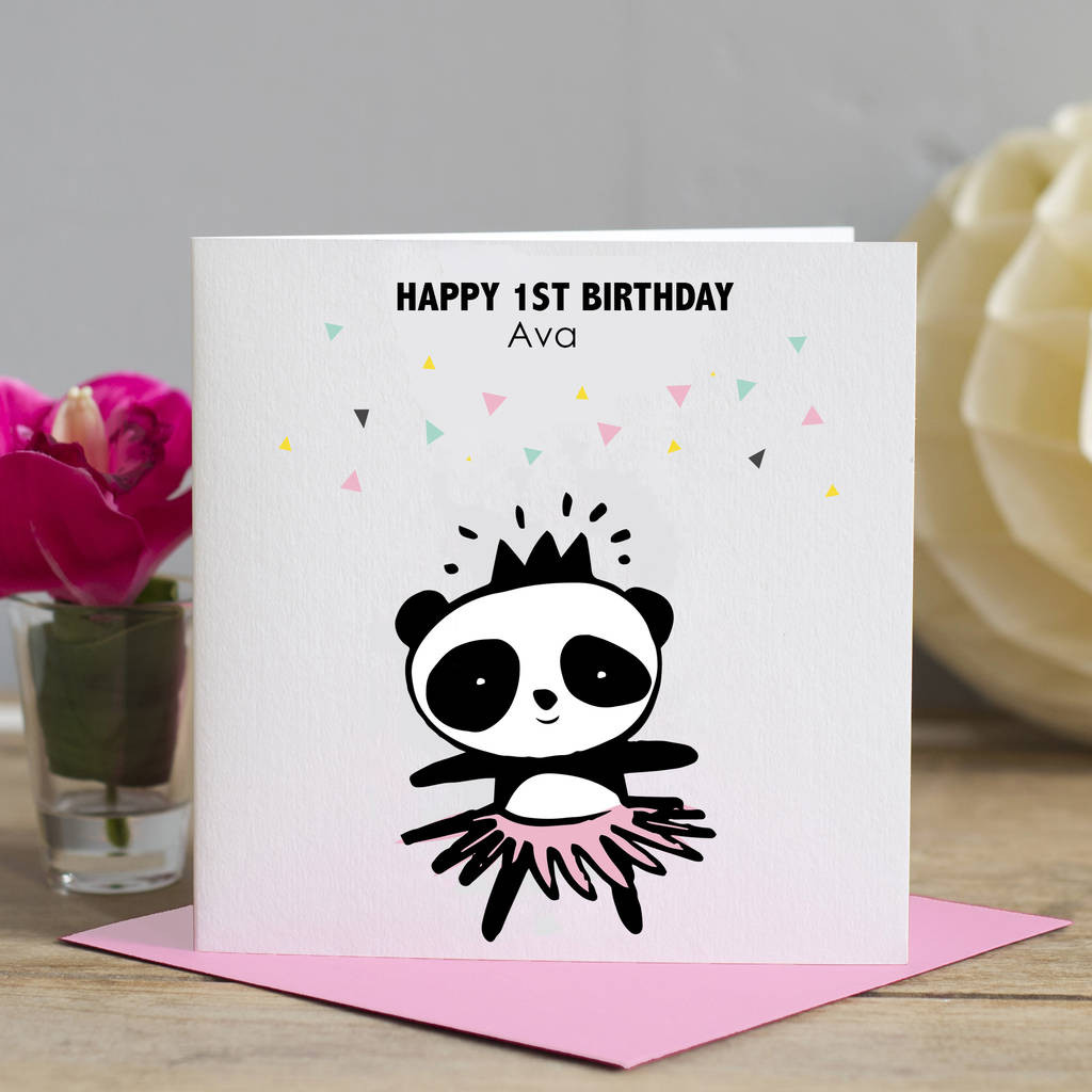 Cute Birthday Card
 child s birthday card cute panda by lisa marie designs